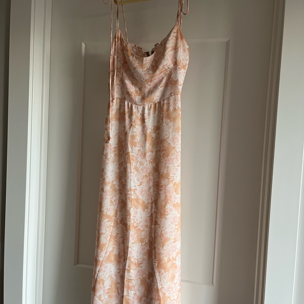 RESA Peach and White Floral Dress